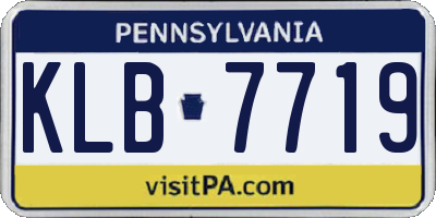 PA license plate KLB7719