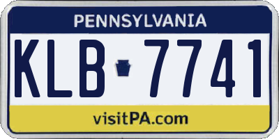 PA license plate KLB7741