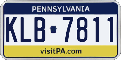 PA license plate KLB7811