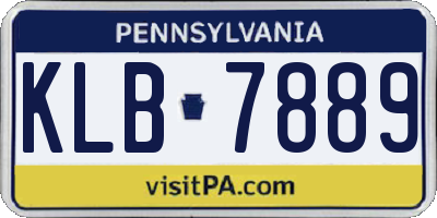 PA license plate KLB7889