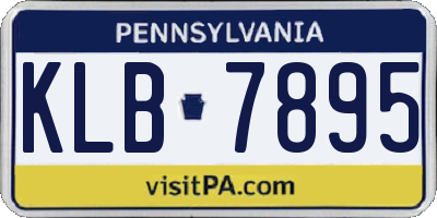 PA license plate KLB7895