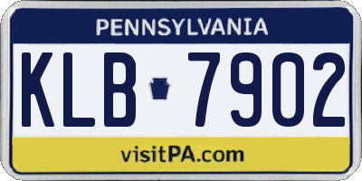 PA license plate KLB7902