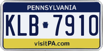 PA license plate KLB7910