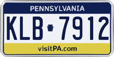 PA license plate KLB7912
