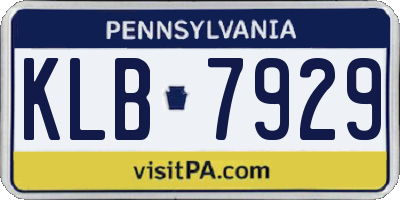 PA license plate KLB7929