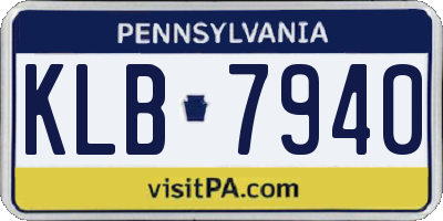PA license plate KLB7940