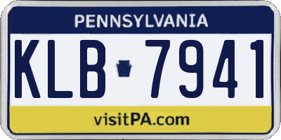 PA license plate KLB7941