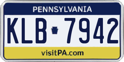 PA license plate KLB7942