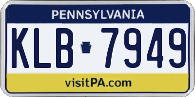 PA license plate KLB7949