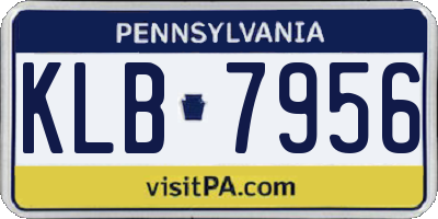 PA license plate KLB7956