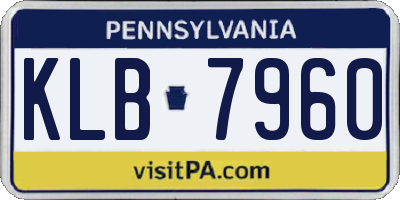 PA license plate KLB7960