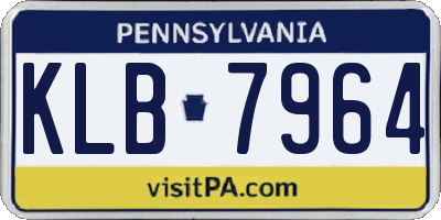 PA license plate KLB7964