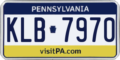 PA license plate KLB7970