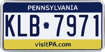 PA license plate KLB7971