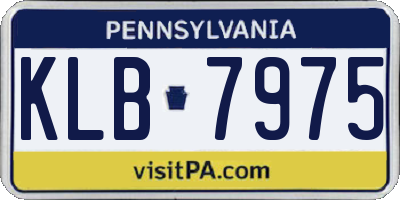 PA license plate KLB7975