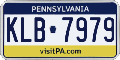 PA license plate KLB7979