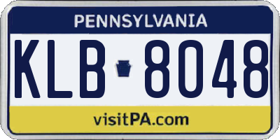 PA license plate KLB8048