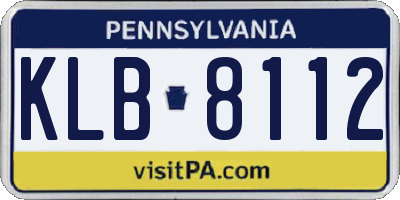 PA license plate KLB8112