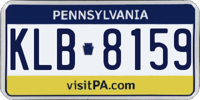 PA license plate KLB8159