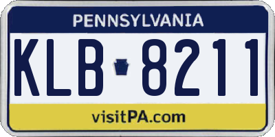 PA license plate KLB8211