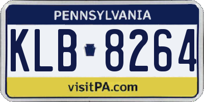 PA license plate KLB8264