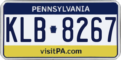 PA license plate KLB8267