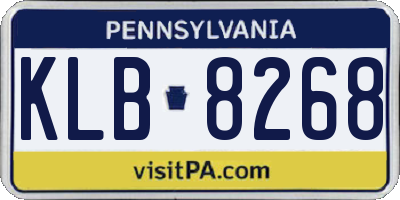 PA license plate KLB8268
