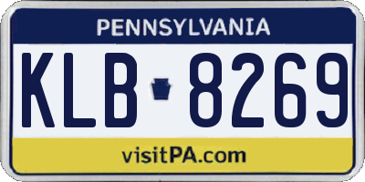 PA license plate KLB8269
