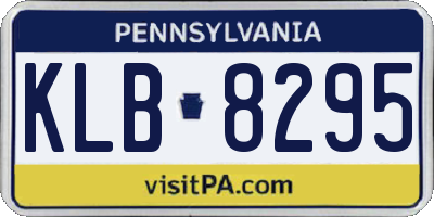 PA license plate KLB8295