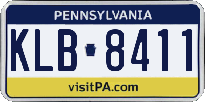 PA license plate KLB8411
