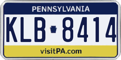 PA license plate KLB8414