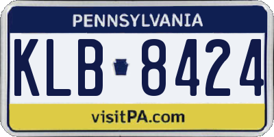 PA license plate KLB8424