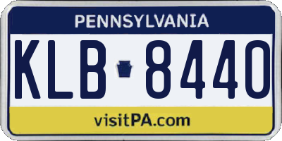 PA license plate KLB8440
