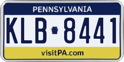 PA license plate KLB8441