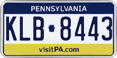 PA license plate KLB8443