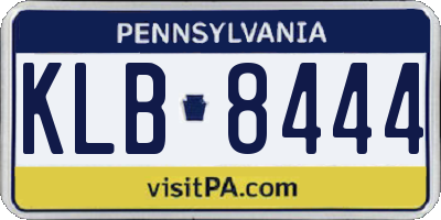 PA license plate KLB8444