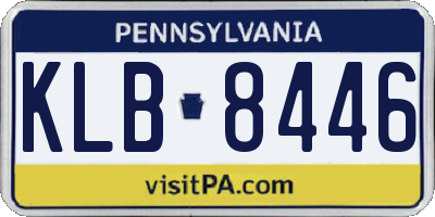 PA license plate KLB8446