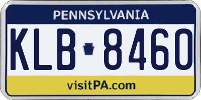 PA license plate KLB8460