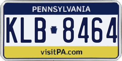 PA license plate KLB8464