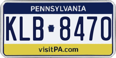 PA license plate KLB8470