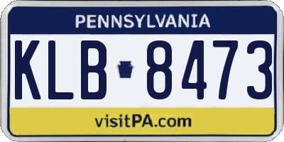 PA license plate KLB8473