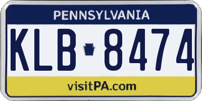 PA license plate KLB8474