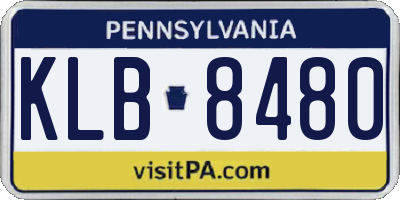 PA license plate KLB8480