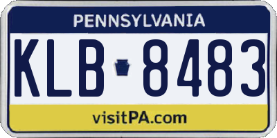 PA license plate KLB8483