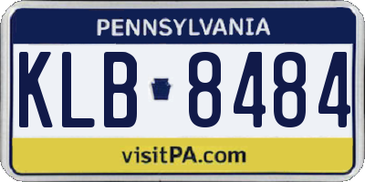 PA license plate KLB8484