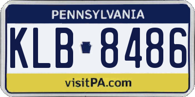 PA license plate KLB8486
