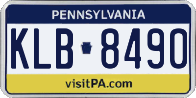 PA license plate KLB8490