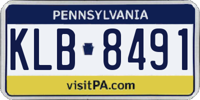 PA license plate KLB8491