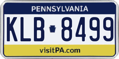 PA license plate KLB8499