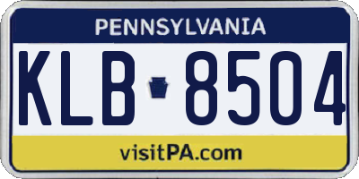 PA license plate KLB8504